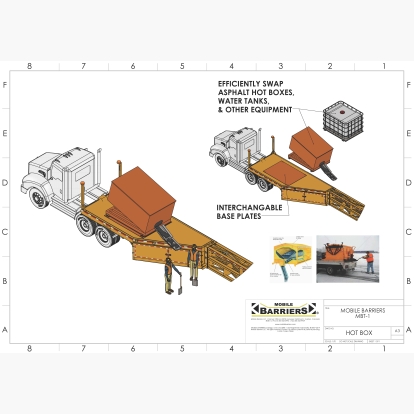Mobile Barriers MBT-1 Interchangable Hot Box and Equipment Illustration 